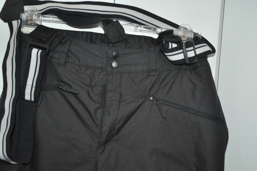 ski broek Zwart met Zwart Wit Bretels maat XXL W41 L34, Broek, Overige maten, Ophalen of Verzenden, Zo goed als nieuw