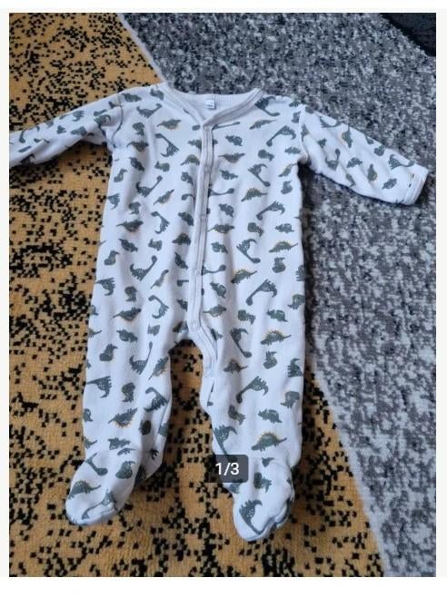 Wit Dino boxpakje met voetjes Maat 62 h3, Zeeman, Jongetje of Meisje, Onbekend, Ophalen of Verzenden