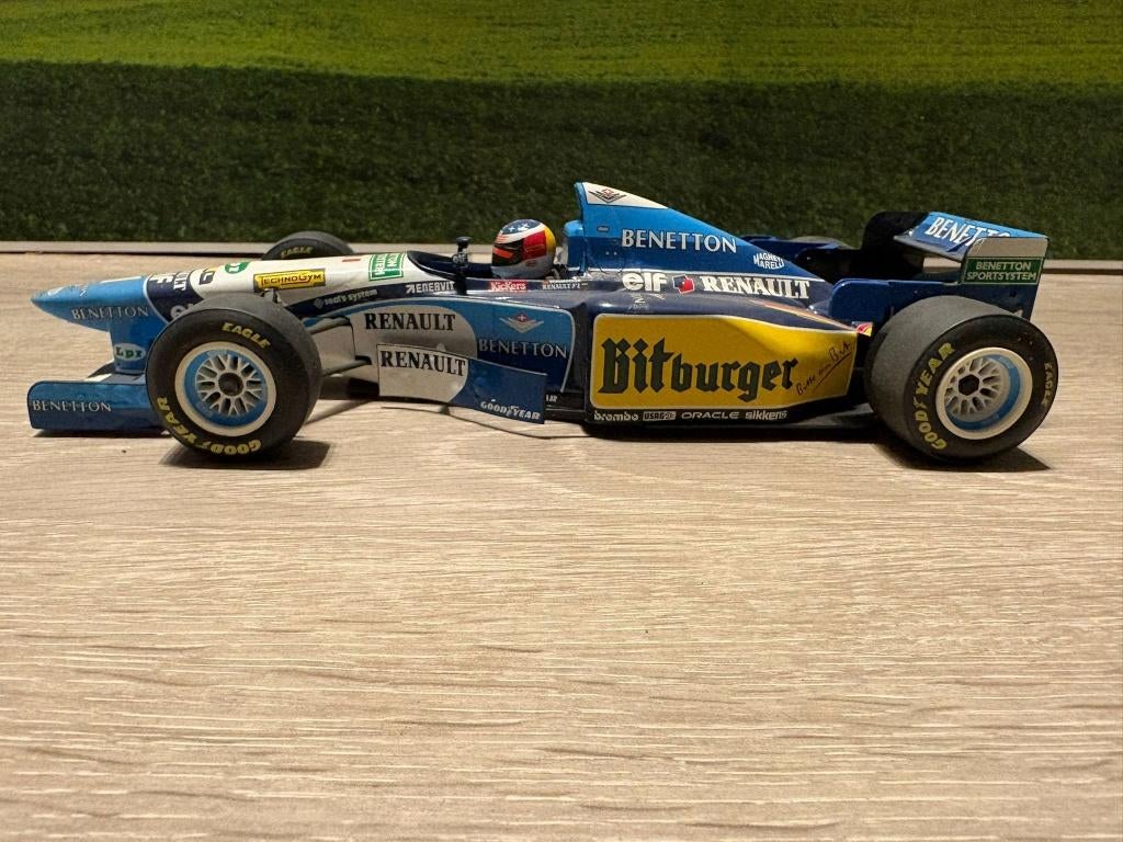Benetton B195 MiniChamps 1/18 Schumacher, Ophalen of Verzenden, Zo goed als nieuw, Auto, MiniChamps