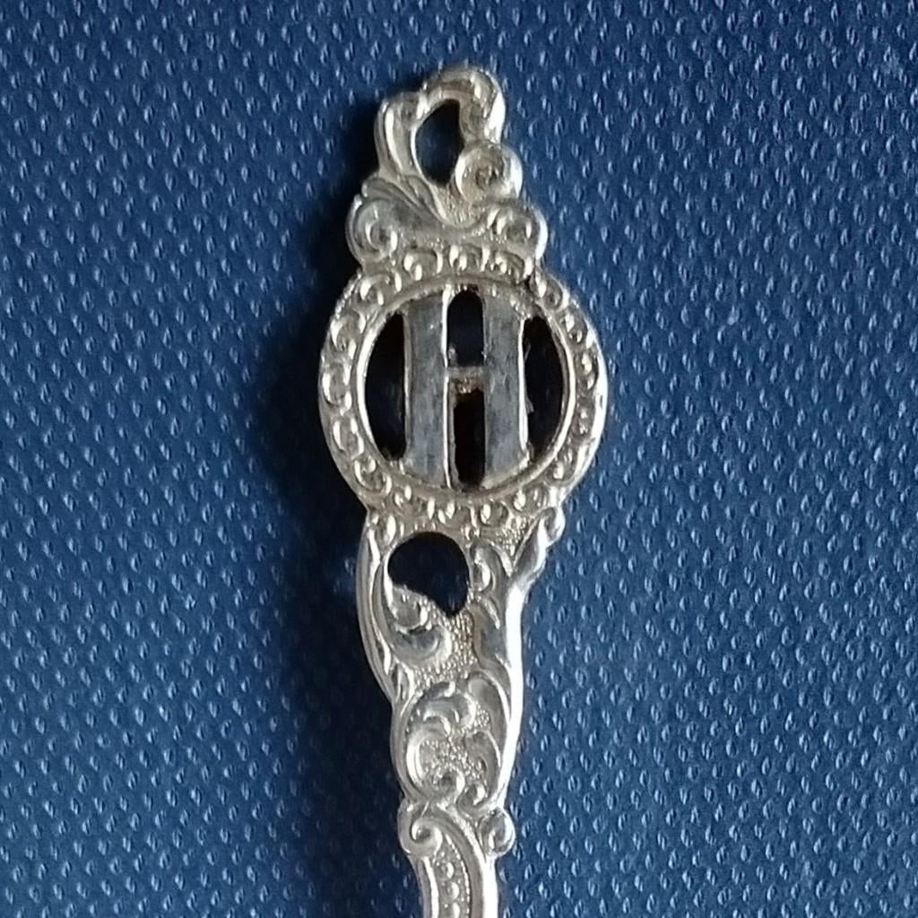 verzilverd letterlepeltje, letter H (90), Antiek en Kunst, Antiek | Bestek, Ophalen of Verzenden