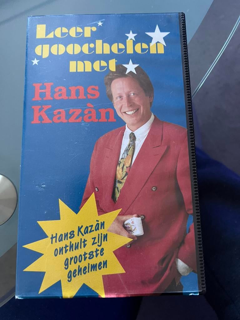 video vhs film " leer goochelen met Hans Kazan", Ophalen of Verzenden, Zo goed als nieuw