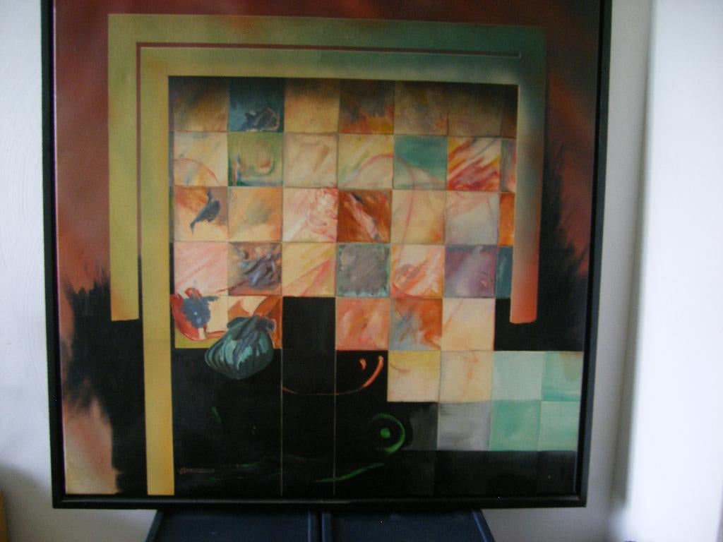 schilderij van Aad Leemans uit 1981, Antiek en Kunst, Ophalen