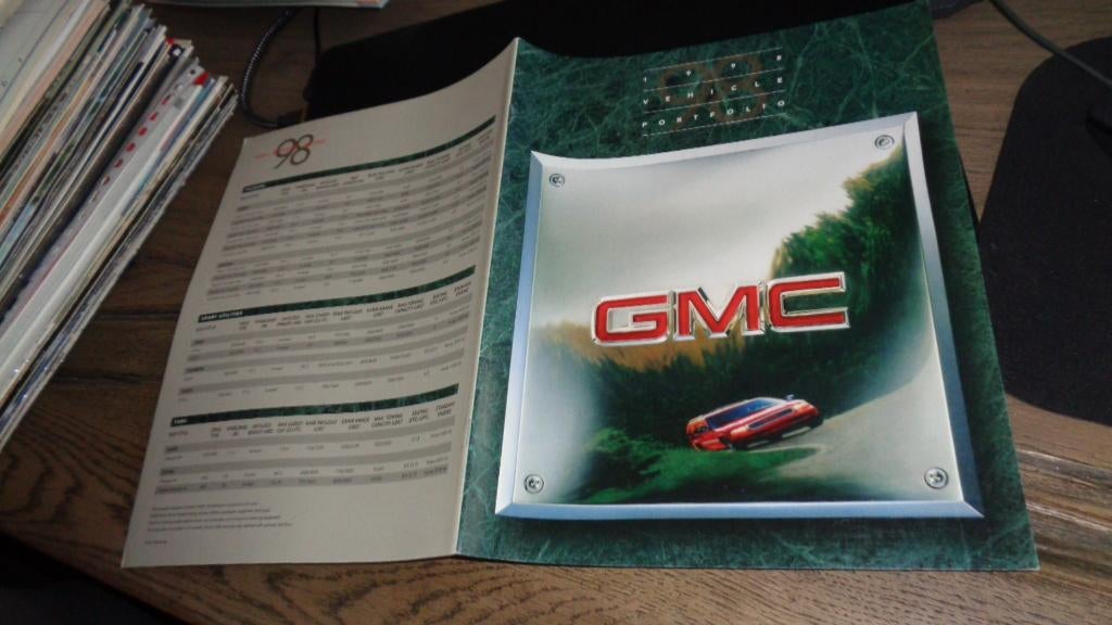 USA Folder GMC  modellen  1998, Verzenden, Nieuw, Overige merken