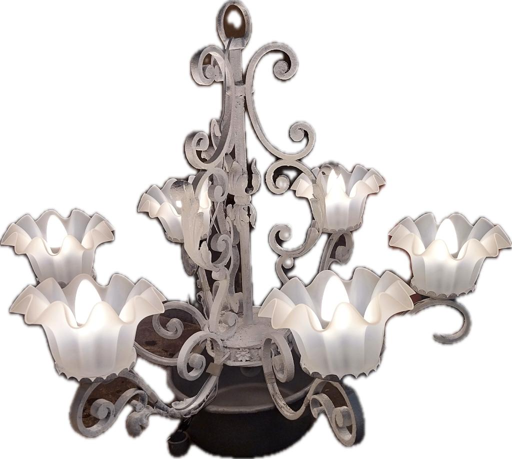 Smeedijzer lamp, Ophalen, Gebruikt, Metaal