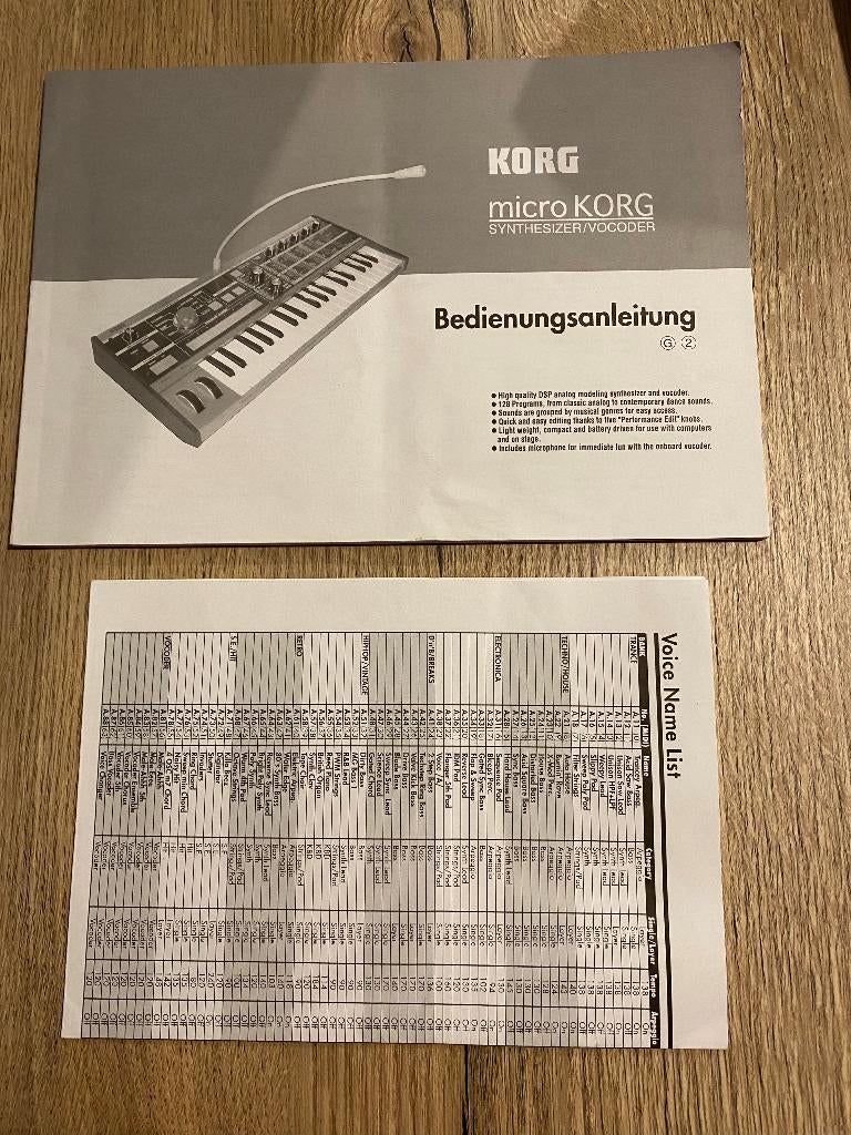 Korg Micro Korg Synth Manual/Handleiding, Ophalen of Verzenden, Nieuw, 61 toetsen, Korg