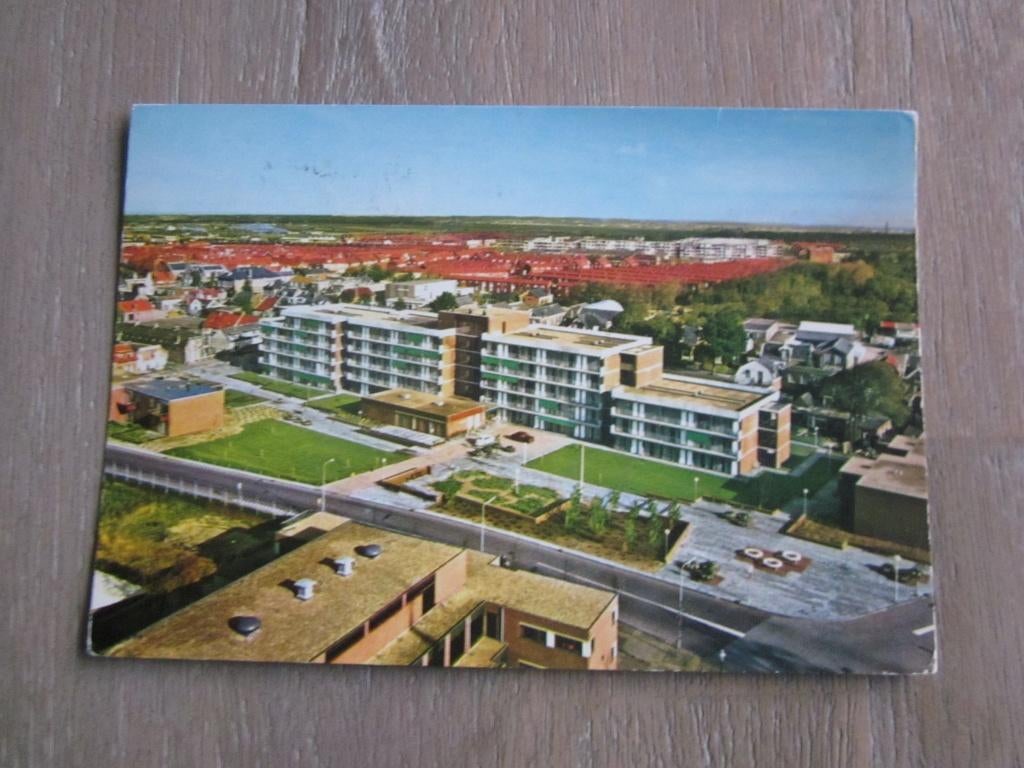 Noordwijk, bejaarden centrum St. Jeroen/luchtfoto 1974, Verzenden, 1960 tot 1980, Gelopen, Zuid-Holland