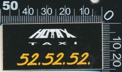 Sticker: Taxi Hotax (3), Ophalen of Verzenden, Zo goed als nieuw, Bedrijf of Vereniging