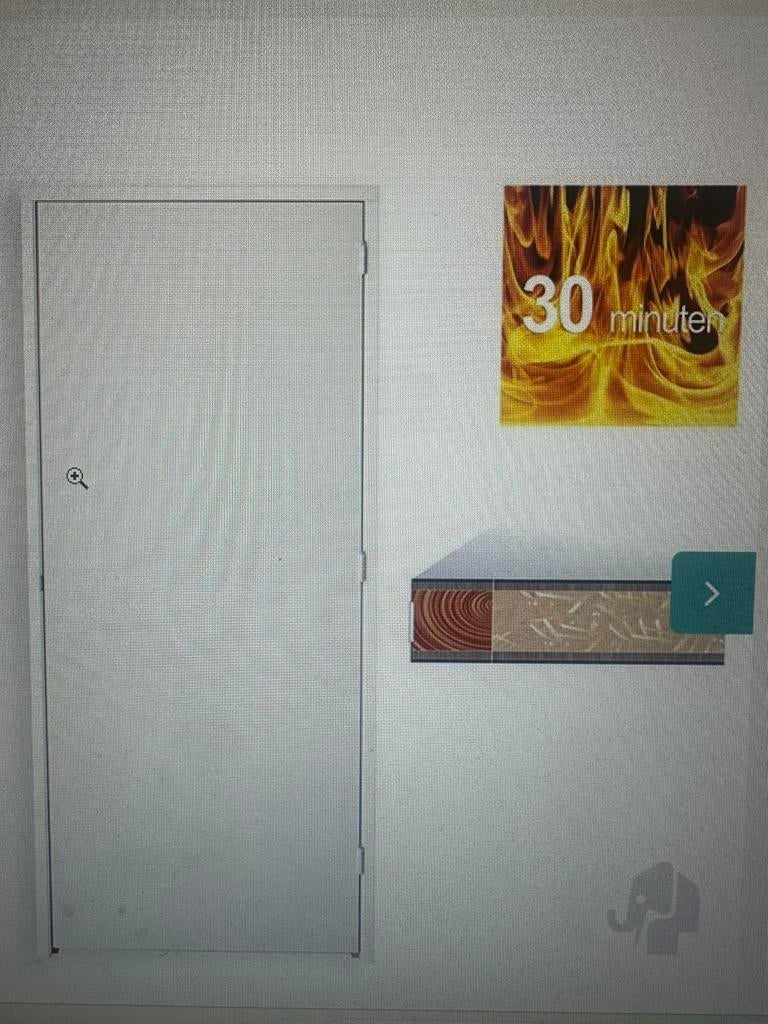Deur-Kozijn-Combinatie  brandwerende / volspaan deuren, Doe-het-zelf en Verbouw, Deuren en Horren, Ophalen, 80 tot 100 cm, Binnendeur
