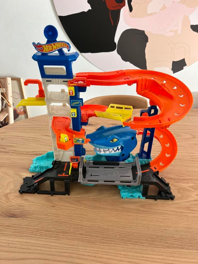 Hot wheels garage, Ophalen of Verzenden, Zo goed als nieuw, Handmatig, Hot Wheels