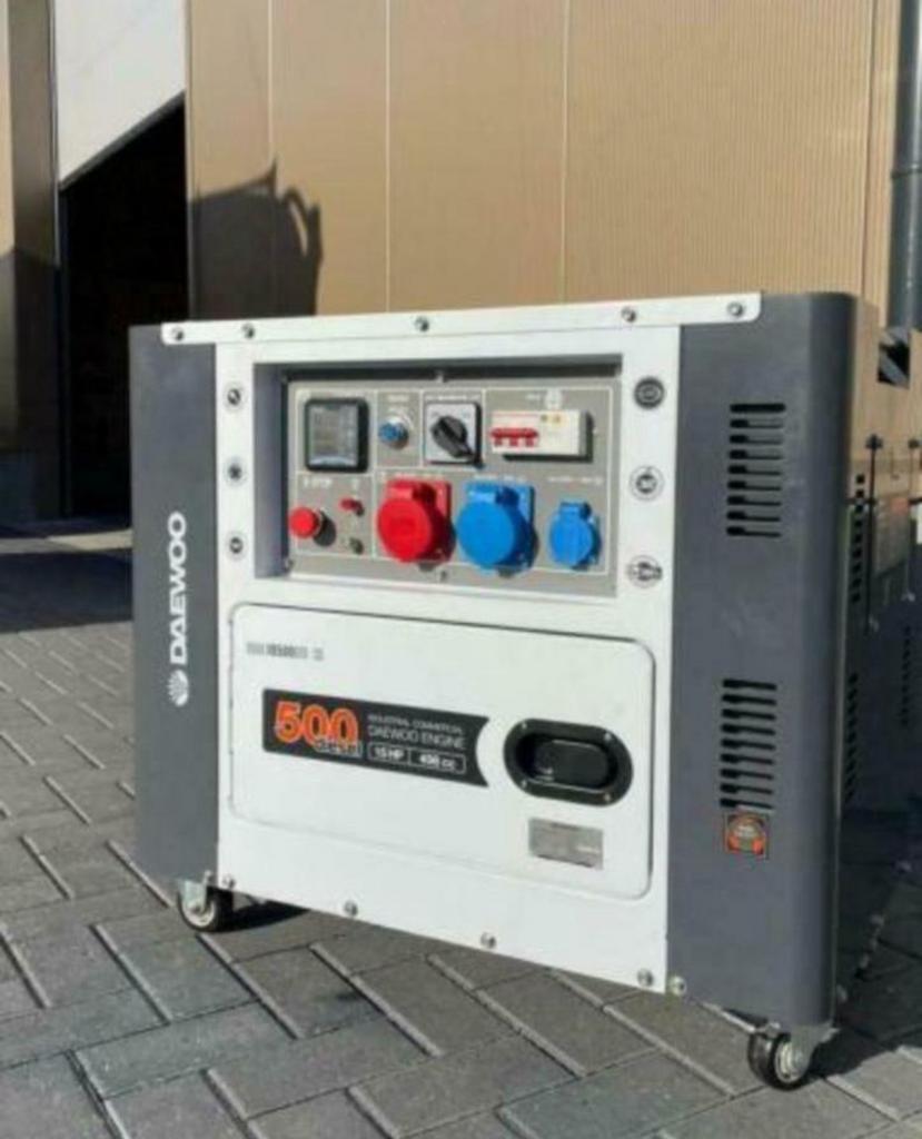 Daewoo generator / aggregaat diesel 8.1 kVA nieuw! Nood, Dieselolie, Geluidgedempt, Nieuw, Ophalen of Verzenden