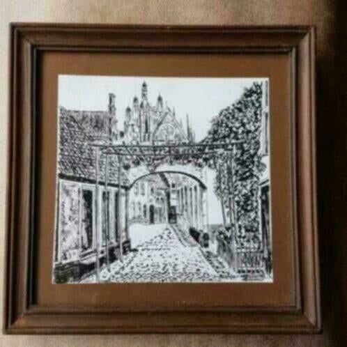 tekening A. Grevelt Den Bosch Boerenmouw, Antiek en Kunst, Kunst | Tekeningen en Foto's, Ophalen