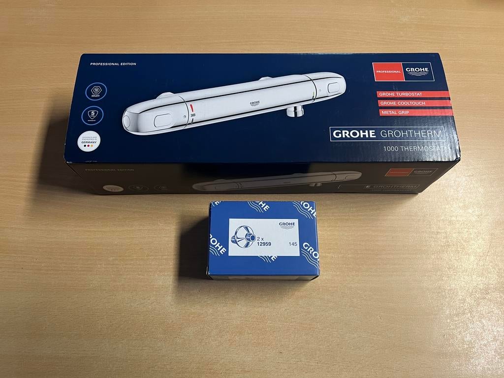Grohe Therm 1000 Professional Douche Thermostaatkraan 15cm, Ophalen of Verzenden, Nieuw, Chroom, Kraan