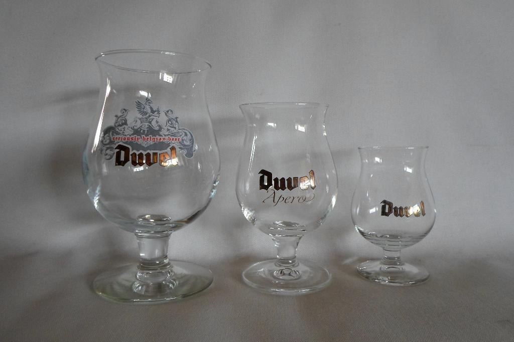 Duvel Glazen Groot Klein, Ophalen of Verzenden, Zo goed als nieuw, Glas of Glazen, Duvel