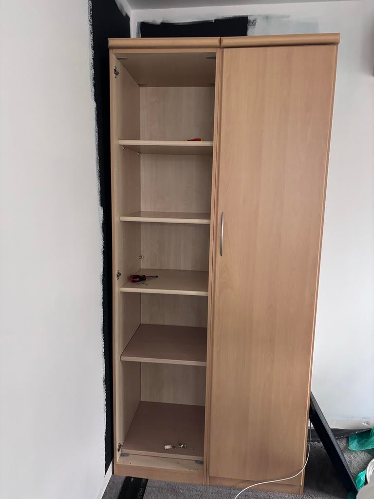 Nolte Twee kledg kasten met deuren, Ophalen, 100 tot 150 cm, 200 cm of meer, Overige houtsoorten