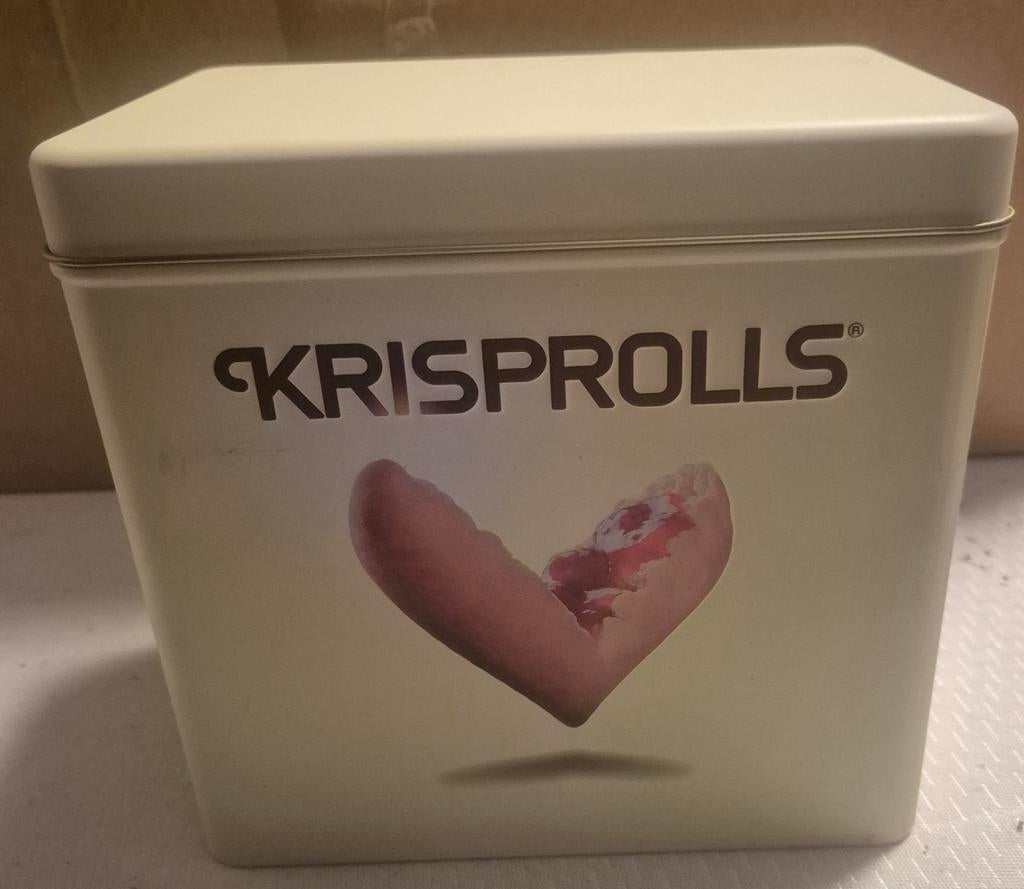 Krisprolls Koektrommel - Bewaardoos, Verzamelen, Blikken, Ophalen of Verzenden, Gebruikt, Koek(jes), Overige merken