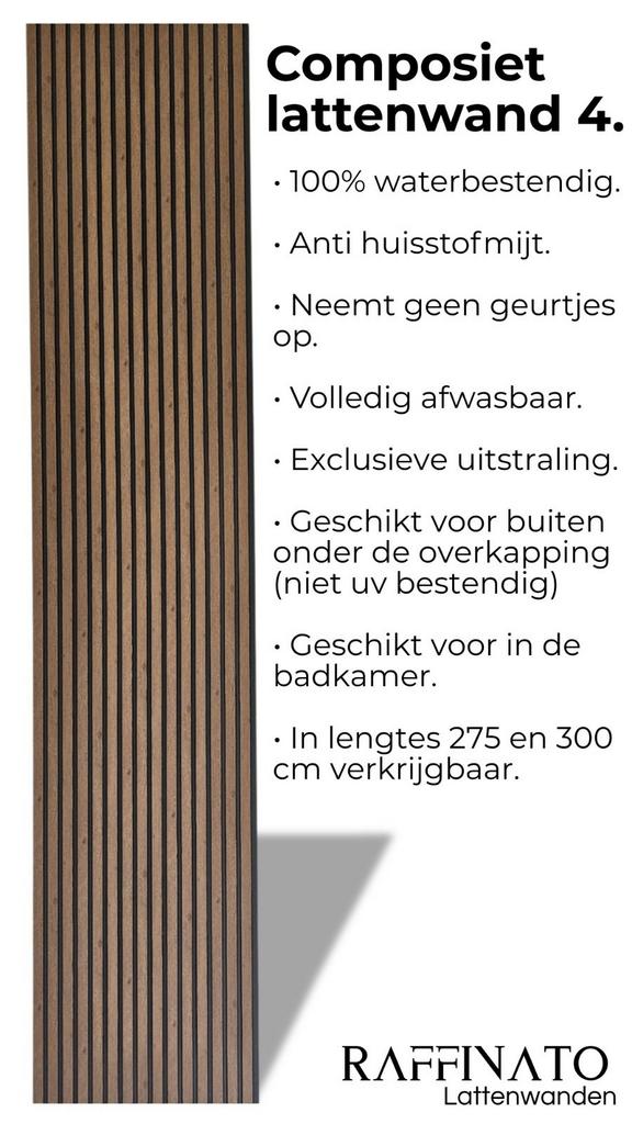 Akoestische wandpanelen | akupanel | lattenwand | composiet, Info@handelsonderneming-rademakers.nl, Nieuw, Ophalen of Verzenden