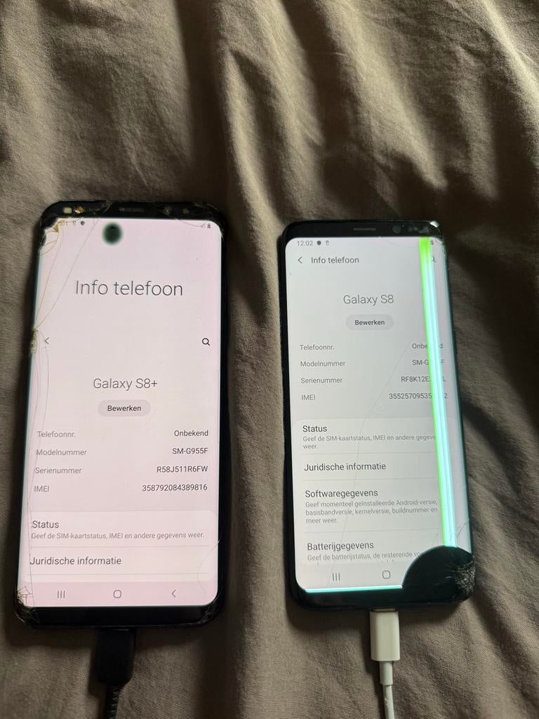 Samsung S8/S8+ - Beschadigd - Onderdelen of reparatie, Telecommunicatie, Mobiele telefoons | Samsung, Gebruikt, Zwart, Touchscreen