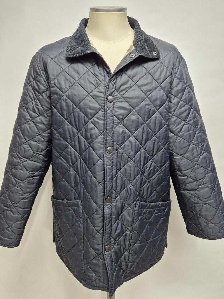 Barbour 'Newton' Quilt jas, maat large, Kleding | Heren, Jassen | Winter, Maat 52/54 (L), Barbour, Blauw, Ophalen of Verzenden