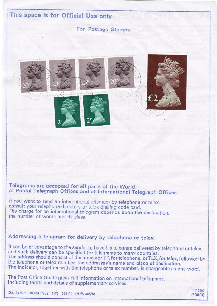 Post Office International Telegram 1978, Ophalen of Verzenden, Overige typen