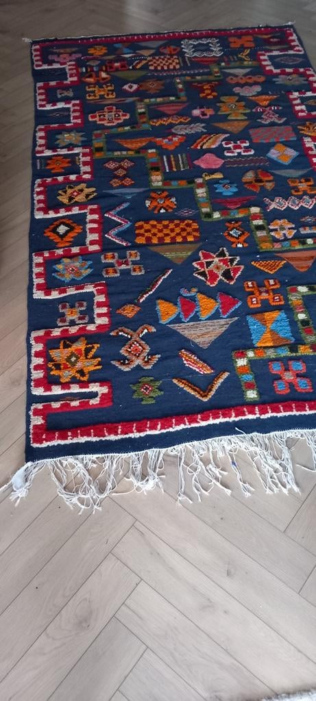 Marokkaans Berber Tapijt, 150 tot 200 cm, Ophalen of Verzenden, Bruin, Rechthoekig