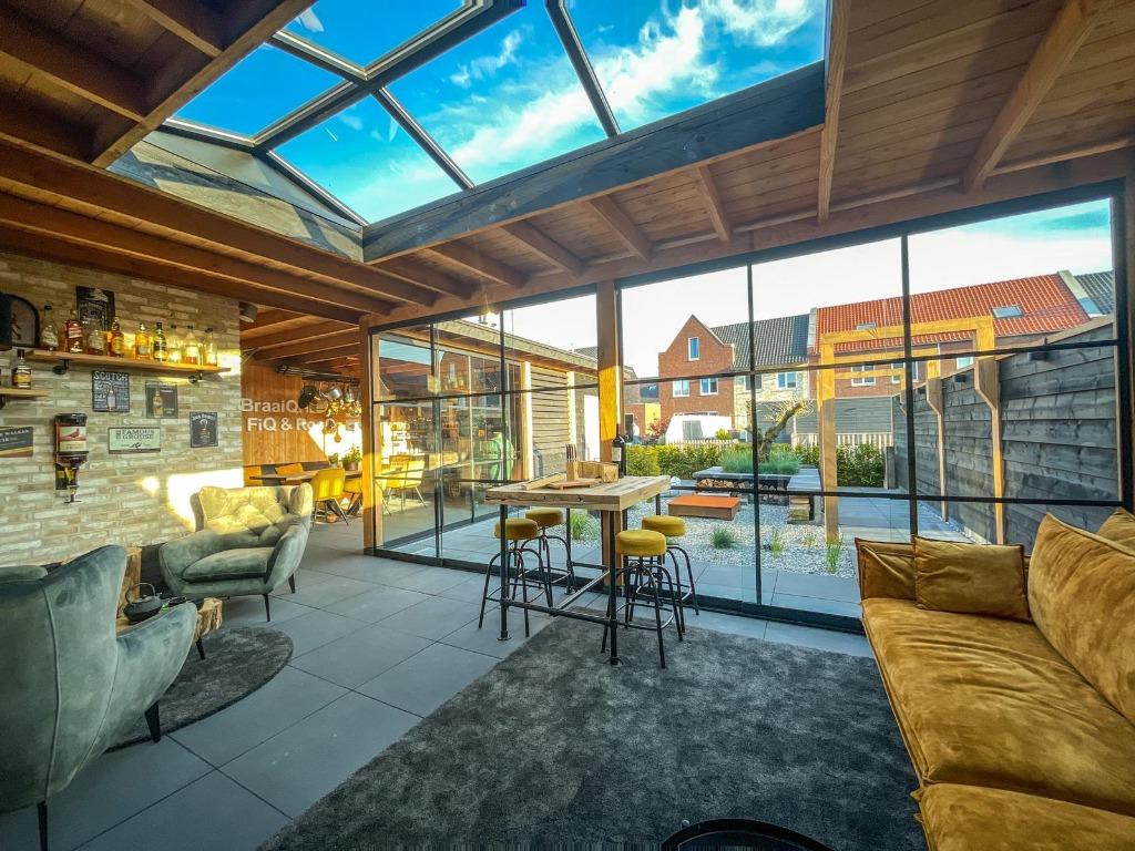 ZWARTE Steellook Slidingdoors/ Glazen schuifwanden., Tuin en Terras, Overkappingen, Verzenden, Nieuw, Veranda