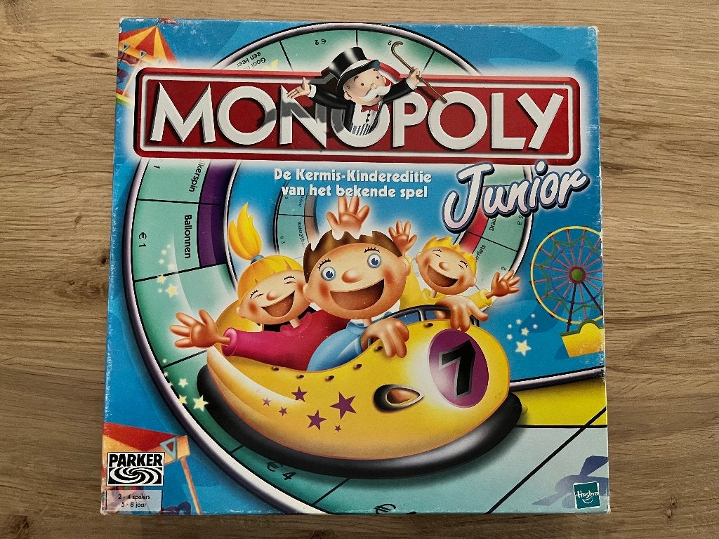 Monopoly Junior - De Kermis Kinder editie, Ophalen of Verzenden, Zo goed als nieuw, Hasbro