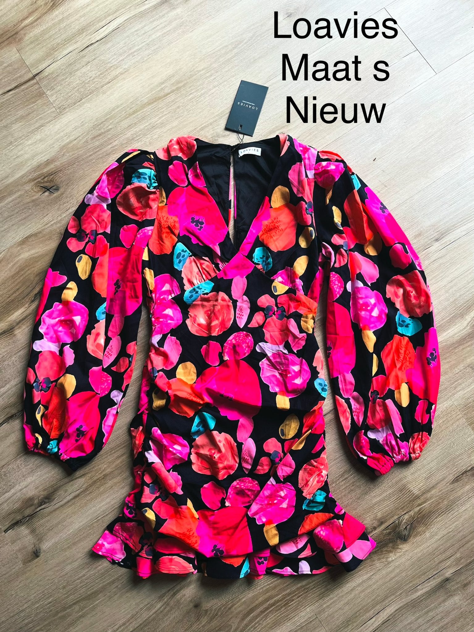 Loavies jurk met bloemenprint - Nieuw, Meerkleurig, Nieuw, Ophalen of Verzenden, Maat 36 (S)