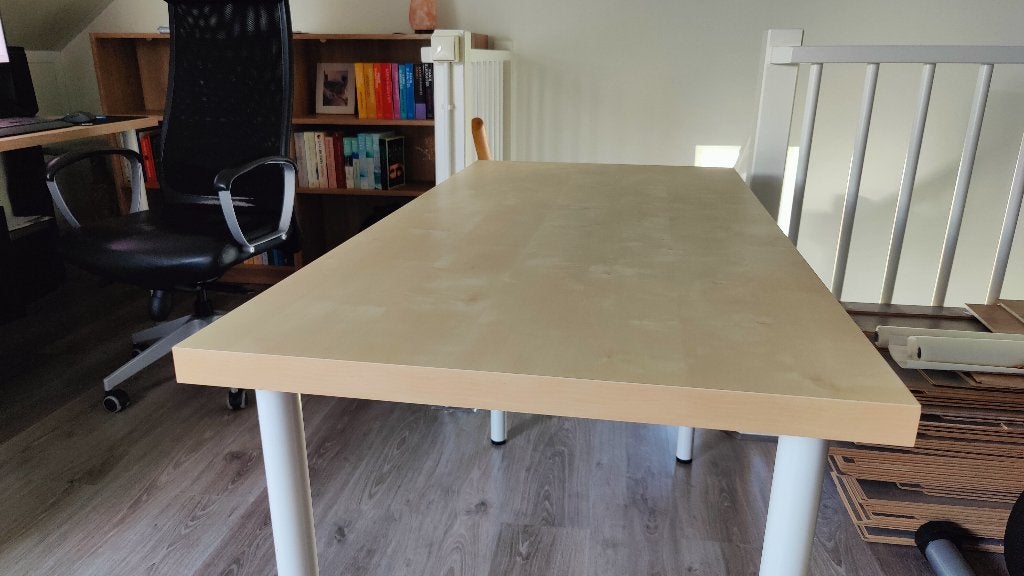Ikea bureau in licht eiken, Ophalen, 120 cm, Zo goed als nieuw, IKEA