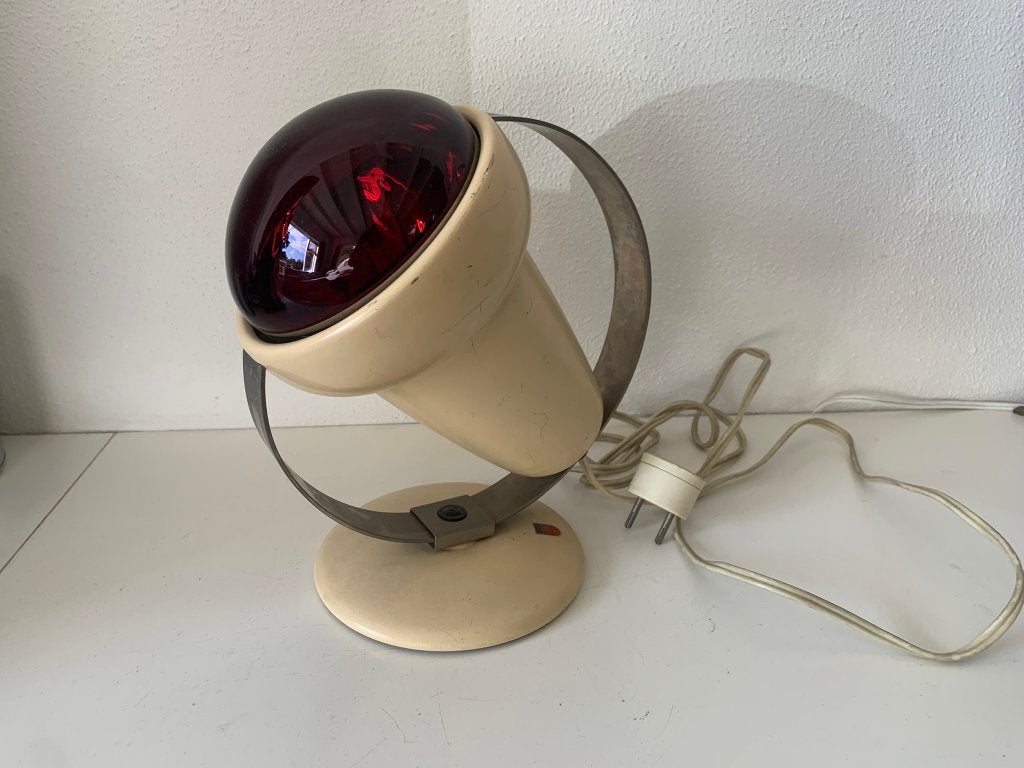 Vintage Infrarood Warmtelamp - Crème/Rood, Beige, Overige typen, Gebruikt, Overige merken