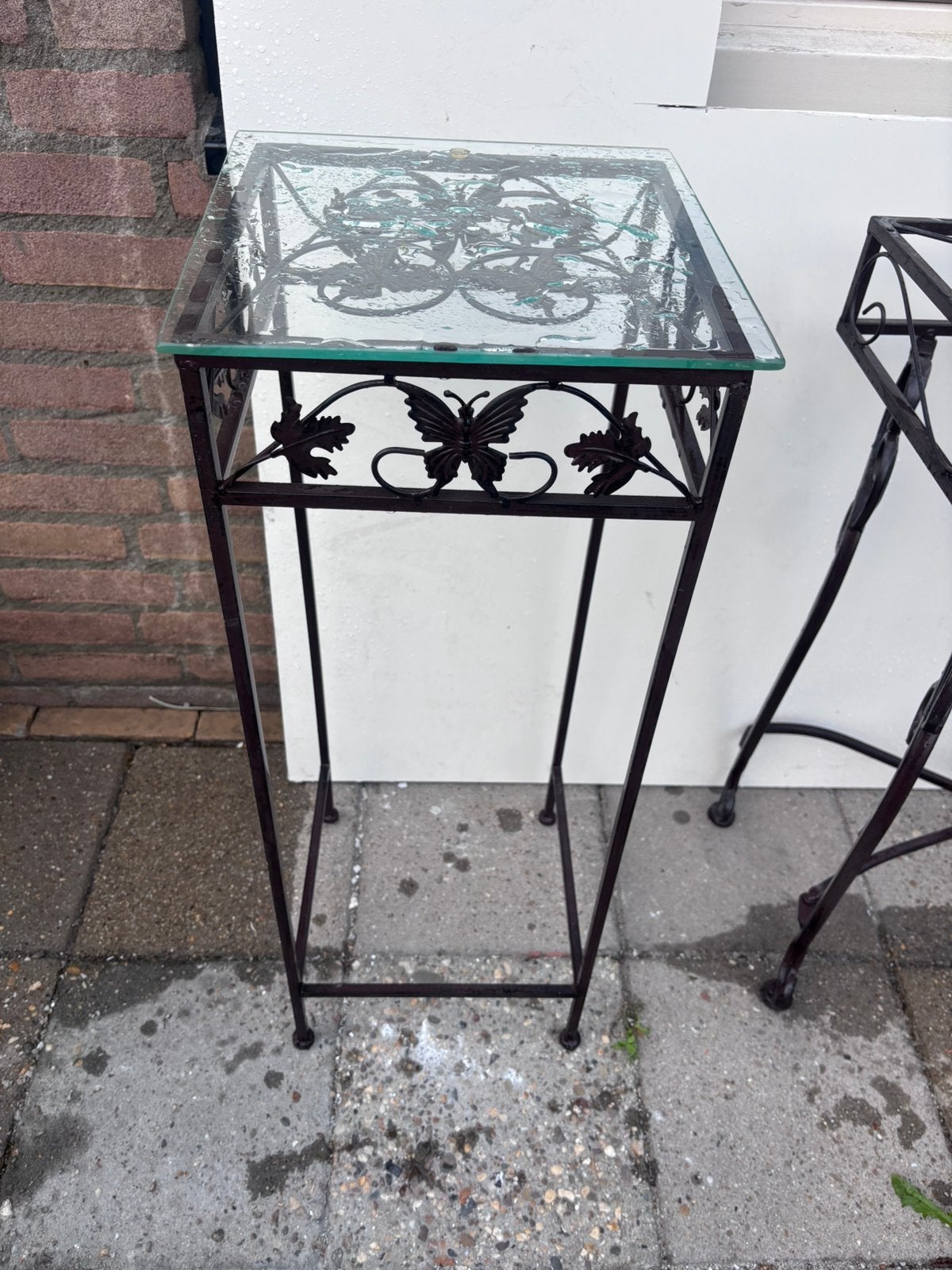 Late 20th Century Vintage Wrought Iron Console Table, Huis en Inrichting, Ophalen, Zo goed als nieuw, 25 tot 50 cm, Rechthoekig
