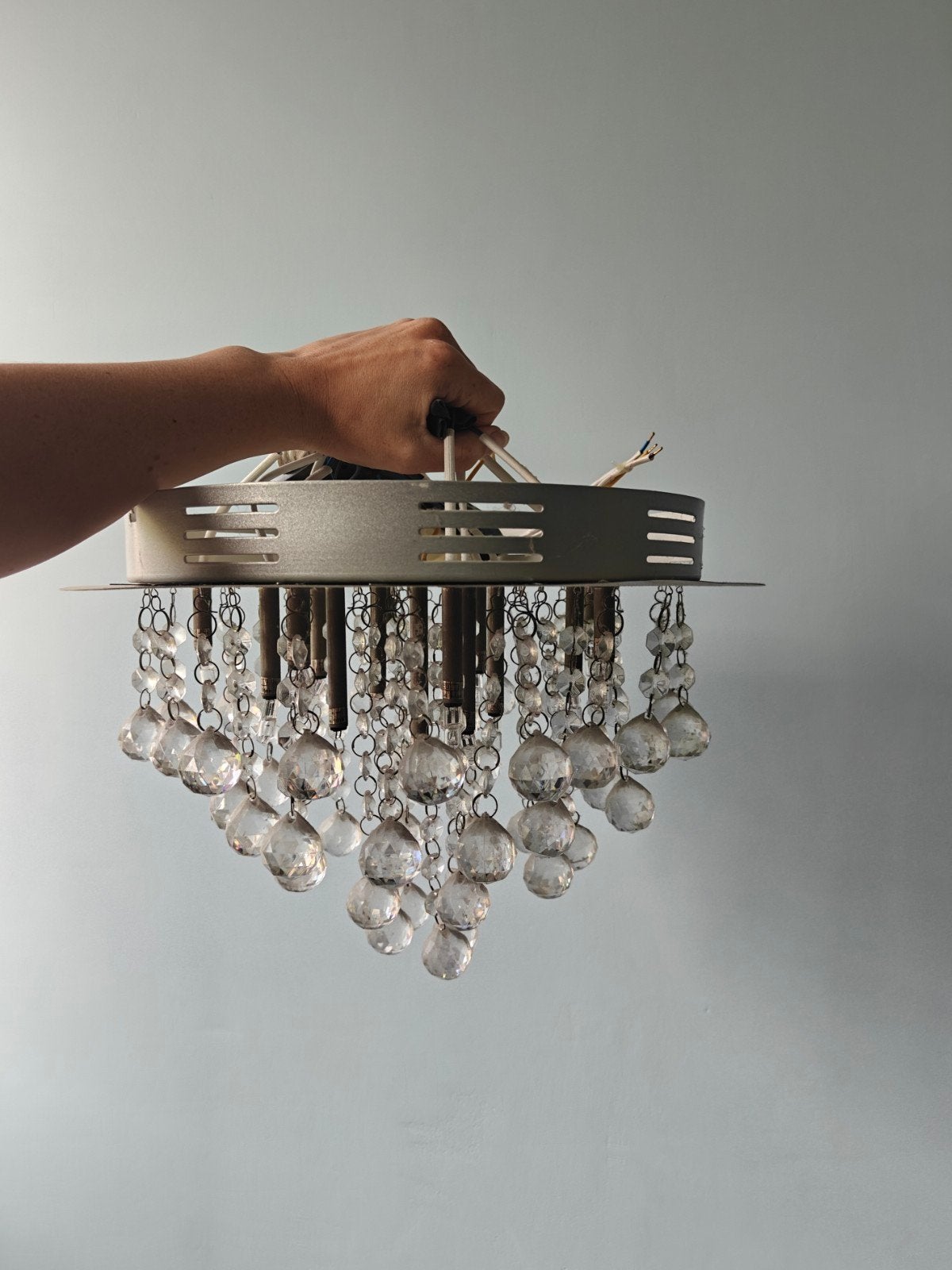 Plafondlamp Global gamma met G4 lampjes, Ophalen, Zilver, Overige stijlen, Inclusief lichtbron