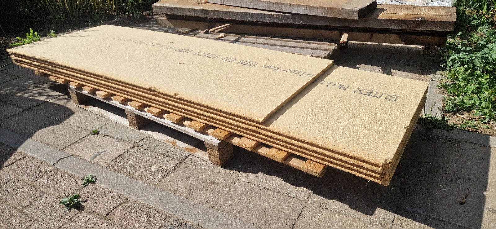 8,7m2 gutex multiplex-top 22mm platen, Doe-het-zelf en Verbouw, Overige materialen, Nieuw, 15 m² of meer, Ophalen