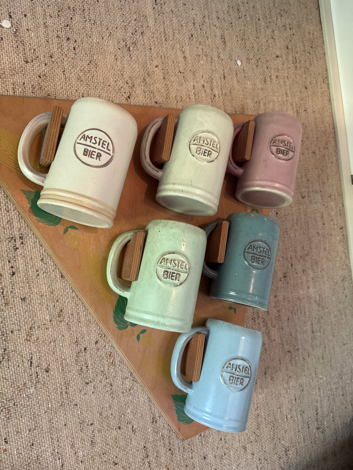 Set van 6 Amstel Bier pullen in diverse kleuren, Ophalen, Gebruikt, Pul(len), Amstel