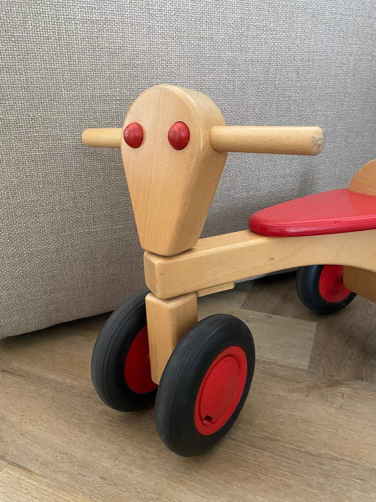 Loopfiets hout Van Dijk Toys, Ophalen, Zo goed als nieuw, Loopfiets