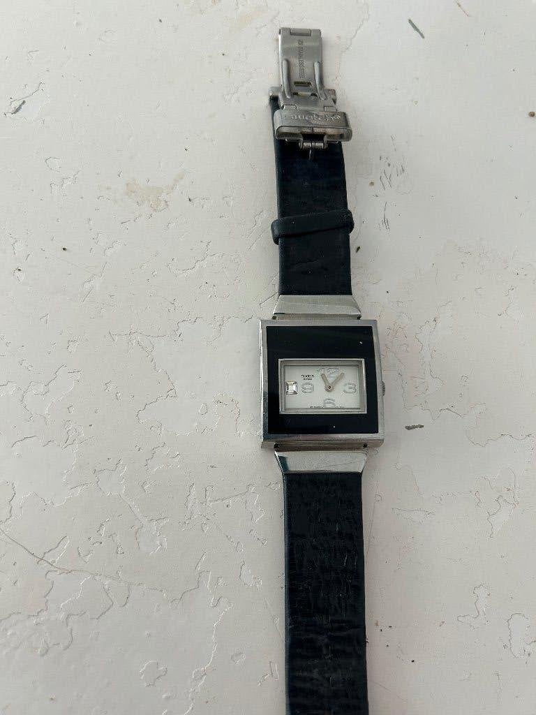 swatch horloge zwart, Leer, Staal, Polshorloge, Swatch