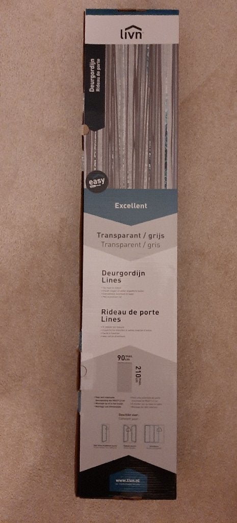 Vliegengordijn merk LIVN Exellent, Ophalen, Zo goed als nieuw, Grijs