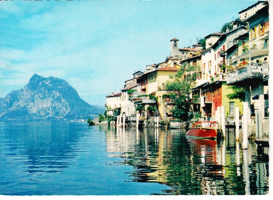 Zwitserland,- Lago di Lugano- Gandria.. 10-06, Ophalen of Verzenden, 1960 tot 1980, Gelopen, Overig Europa