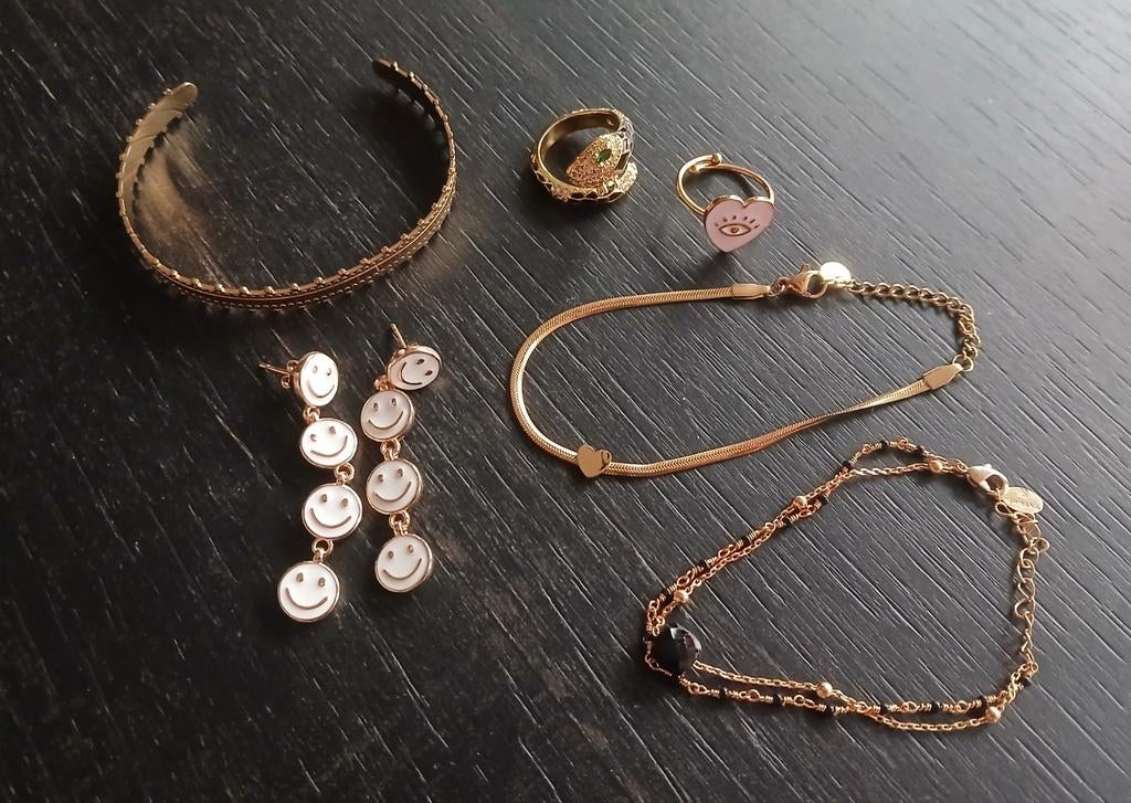 BUNDEL sieraden - kleur goud, Ophalen of Verzenden, Zo goed als nieuw, Goud, Overige materialen