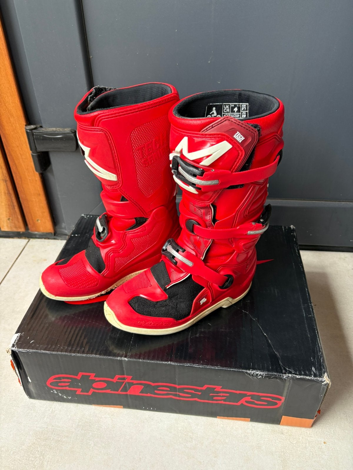 Alpinestars Tech7s motocross laarzen kind jeugd crosslaarzen, Ophalen of Verzenden, Tweedehands, Kinderen, Laarzen