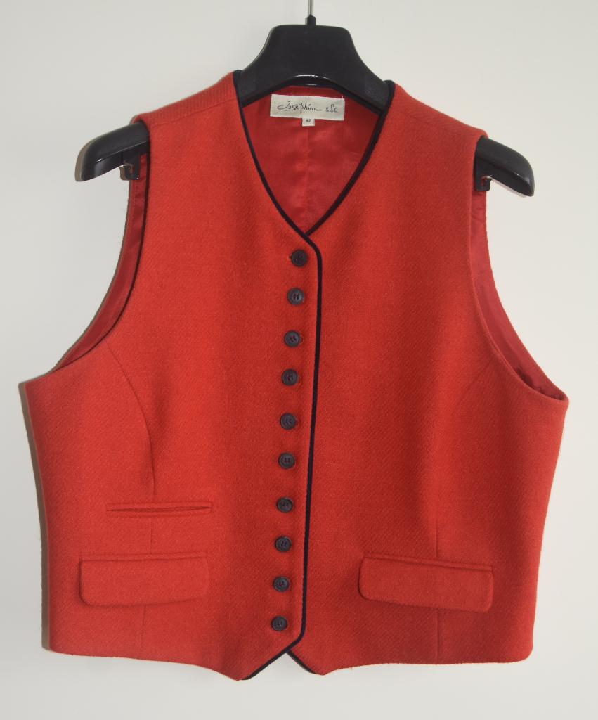 Nieuw Josephine & Co. wollen gilet rood mt 42 vestje, Josephine & Co, Verzenden, Maat 42/44 (L), Nieuw