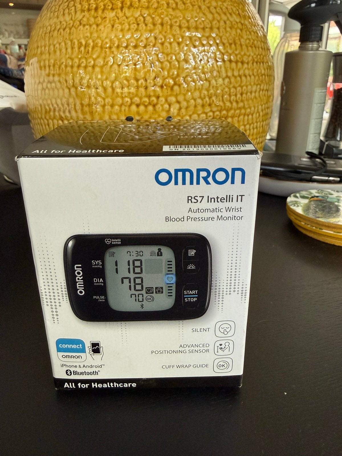 Omron RS7 Intelli IT Automatische Bloeddrukmeter Pols, Ophalen of Verzenden, Nieuw, Overige typen