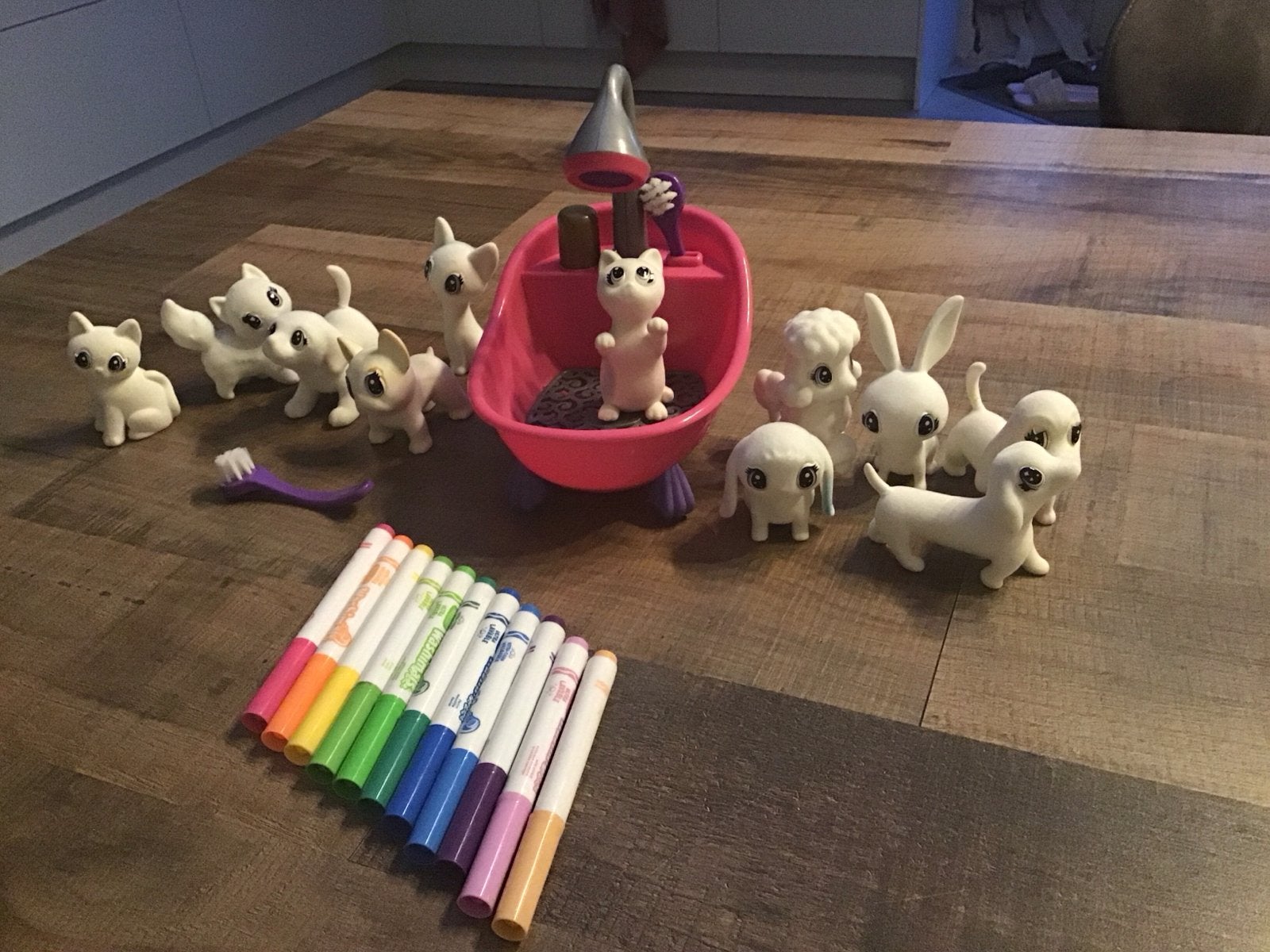 Crayola washimals speelset met bad, dieren en stiften, Ophalen of Verzenden, Gebruikt, Jongen of Meisje