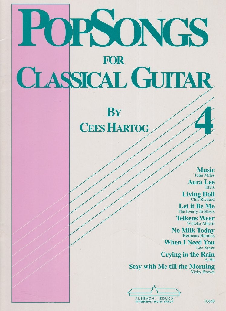 Cees Hartog - PopSongs FOR CLASSICAL GUITAR - 4 -, Ophalen of Verzenden, Gebruikt, Artiest of Componist, Populair