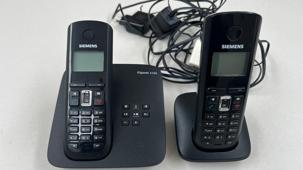 Siemens Gigaset A585 DECT telefoonset (2 handsets), Ophalen of Verzenden, Gebruikt, 2 handsets