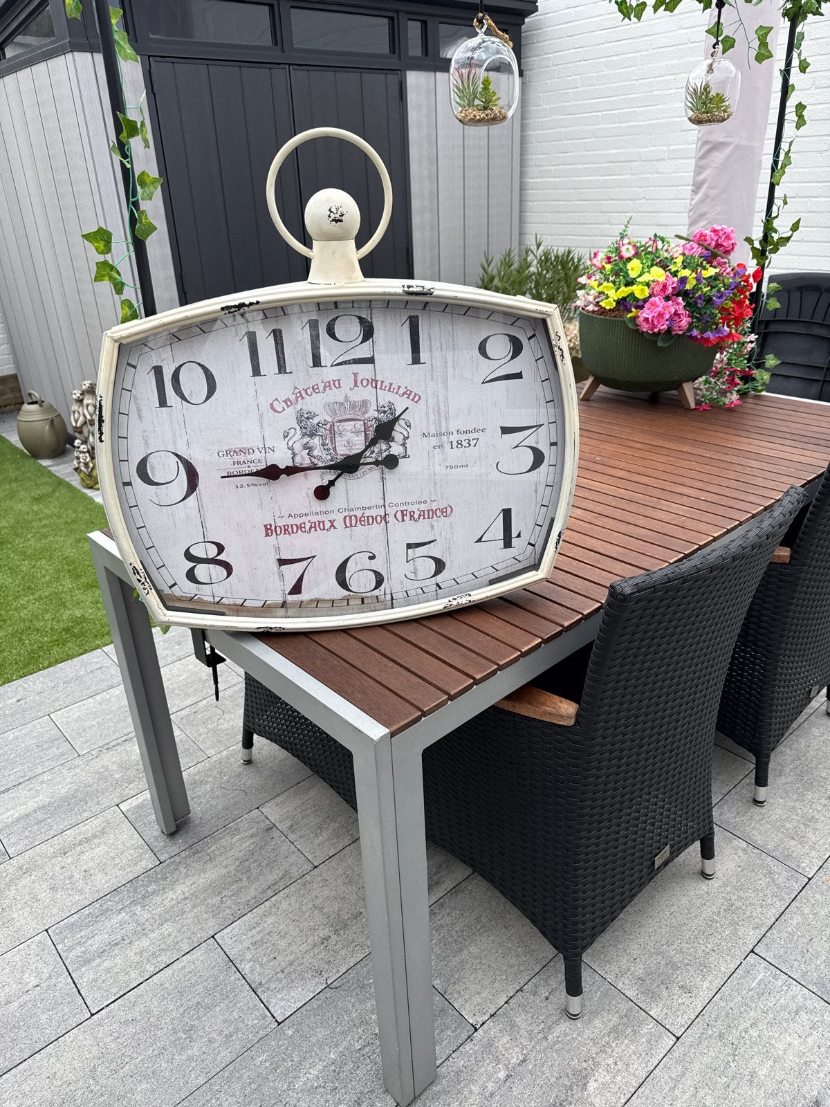 Mooie vintage klok, werkt perfect, Huis en Inrichting, Woonaccessoires | Klokken, Ophalen, Wit, Vintage, Analoog