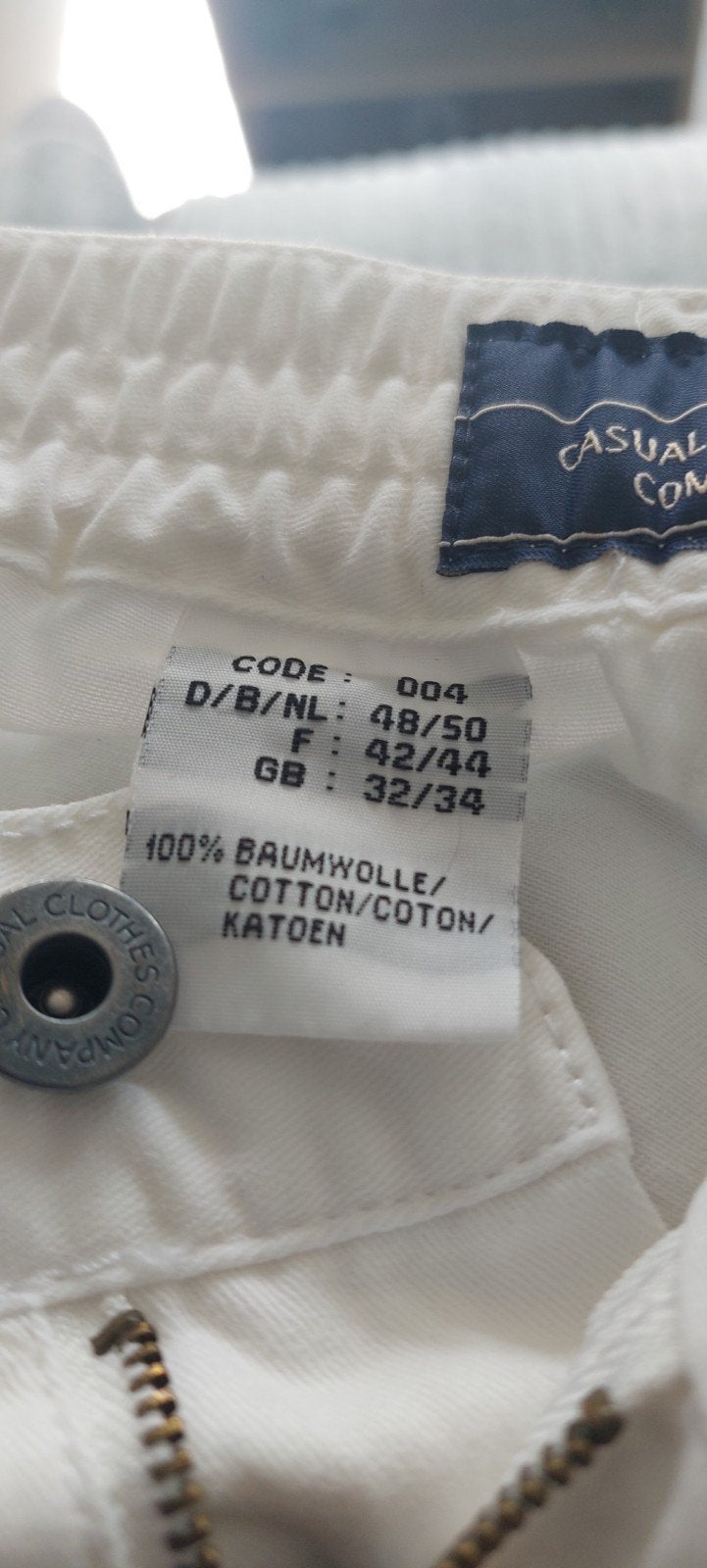 Witte Casual Company broek - Maat 48/50 (M)i, Ophalen, Maat 48/50 (M), Wit, Zo goed als nieuw