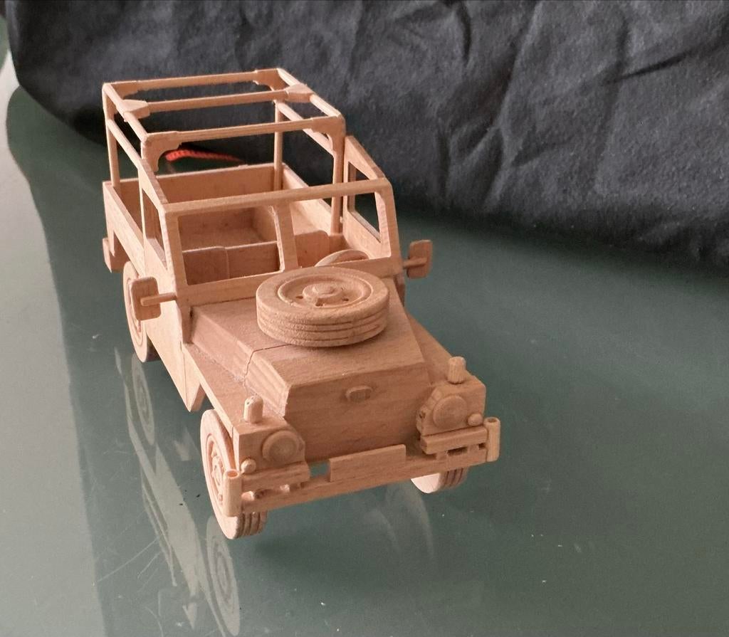 Houten modelbouw Land Rover Lightweight 88 schaal 1:20, Overige merken, Gebruikt, Auto, Groter dan 1:32