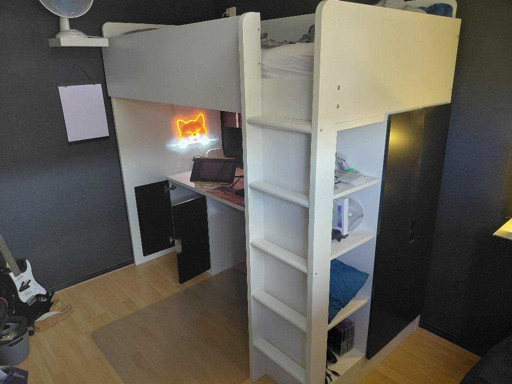 Stuva(Smastad) Hoogslaper Ikea - gedemonteerd, Ophalen, Gebruikt, Eenpersoons, 200 cm