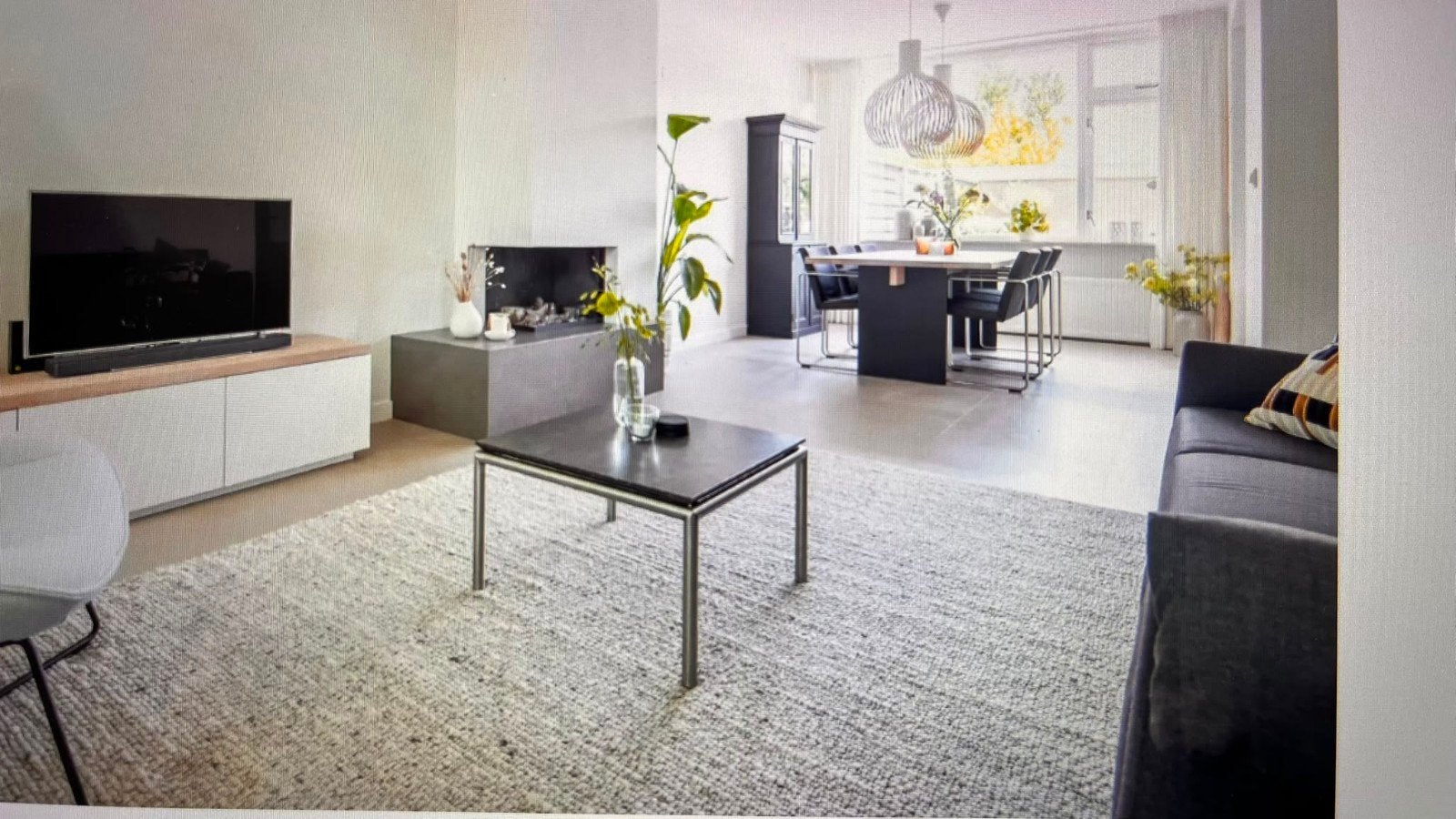 2 Metafon salontafels van hardsteen en chroom, 60x60x37cm, Huis en Inrichting, Tafels | Salontafels, Ophalen, Overige materialen