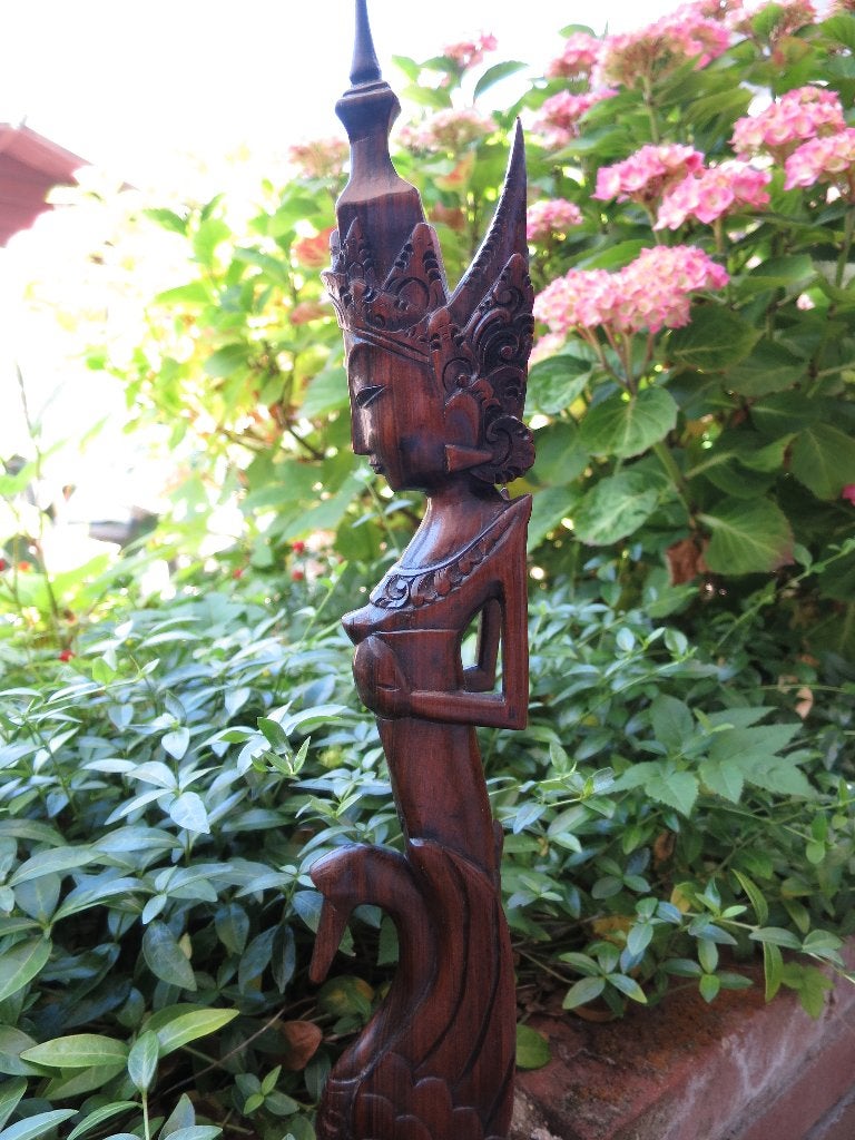mooi uit coromandel hout gesneden beeld 40 cm, Ophalen of Verzenden